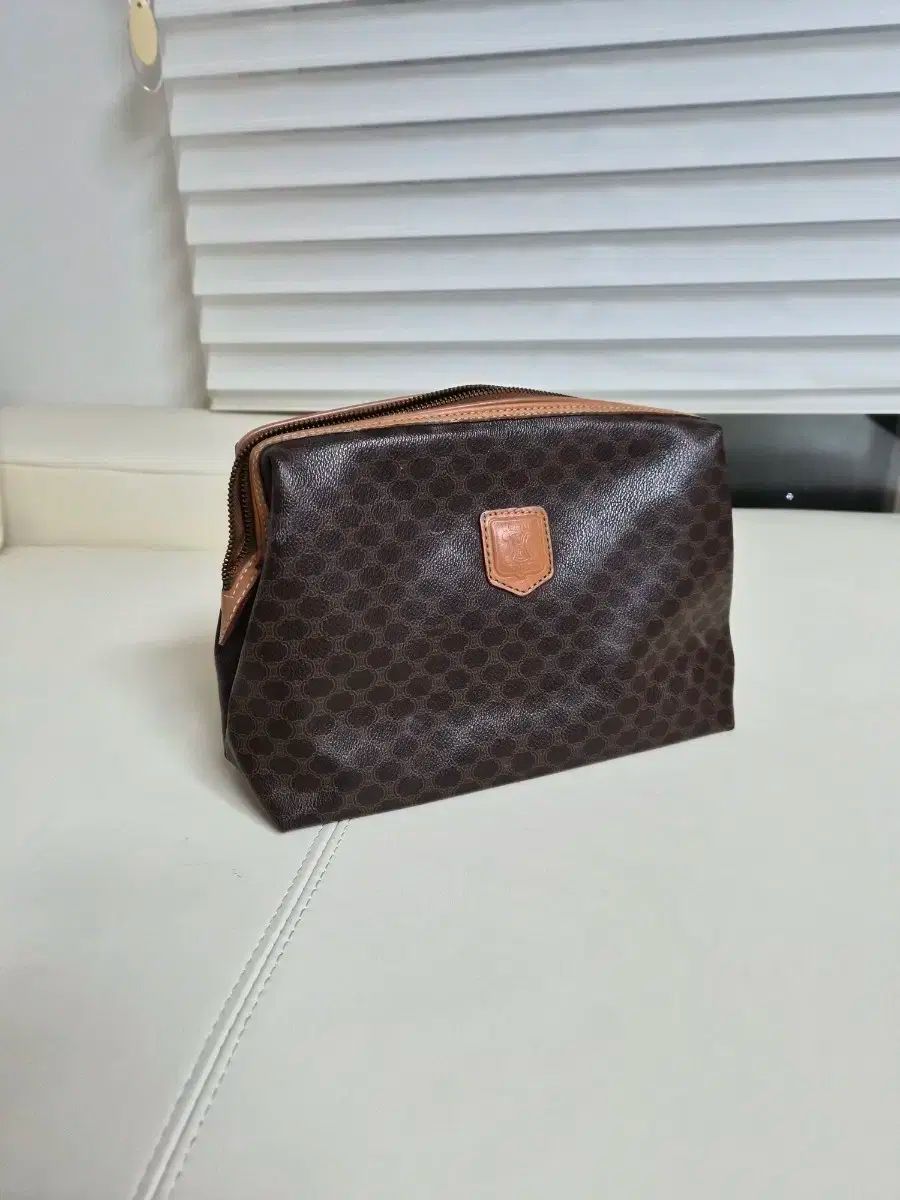 Celine セリーヌ マカダム ポーチ ブラウン ヴィンテージ