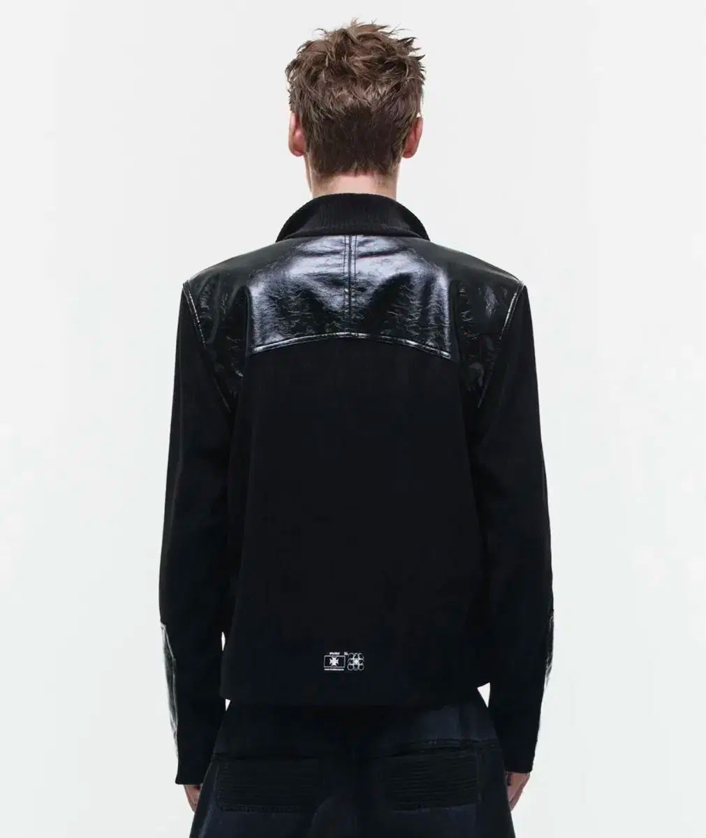 オファー OP 03 COMBAT LEATHER PAT KNIT-ZIP