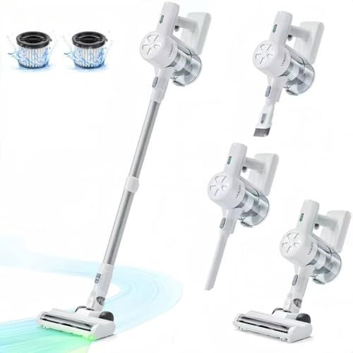 掃除機 コードレス 48000Pa 業界初 3種掃除モード LEACCO コードレス掃除機 自立式 強力 サイクロン スティッククリーナー 軽量 静音 LEDライト付 伸縮パイプ スティック ハンディ2WAY フローリング カーペッ d3f6a347
