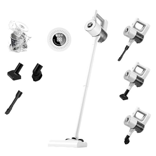 掃除機 コードレス 2025革新版! 65000pa強力吸引 軽量 60分連続稼働 LED液晶ディスプレイ 左右180°上下90°回転 伸縮型 スティック ハンディクリーナー サイクロン HEPA多重濾過 サイクロン 低騒音 多機 78b2e272