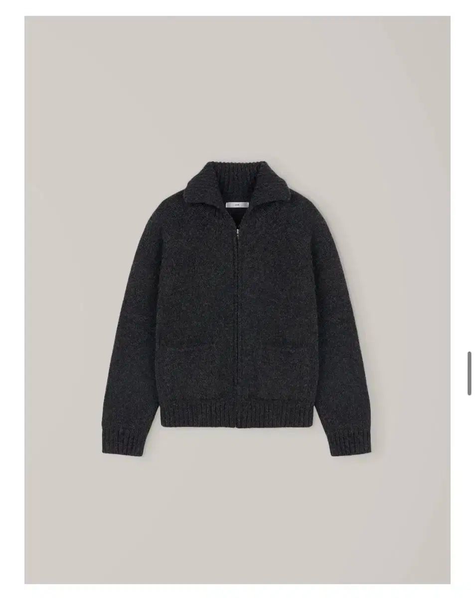 チェー チェンバー ウールジップアップニットカーディガン チャコール
