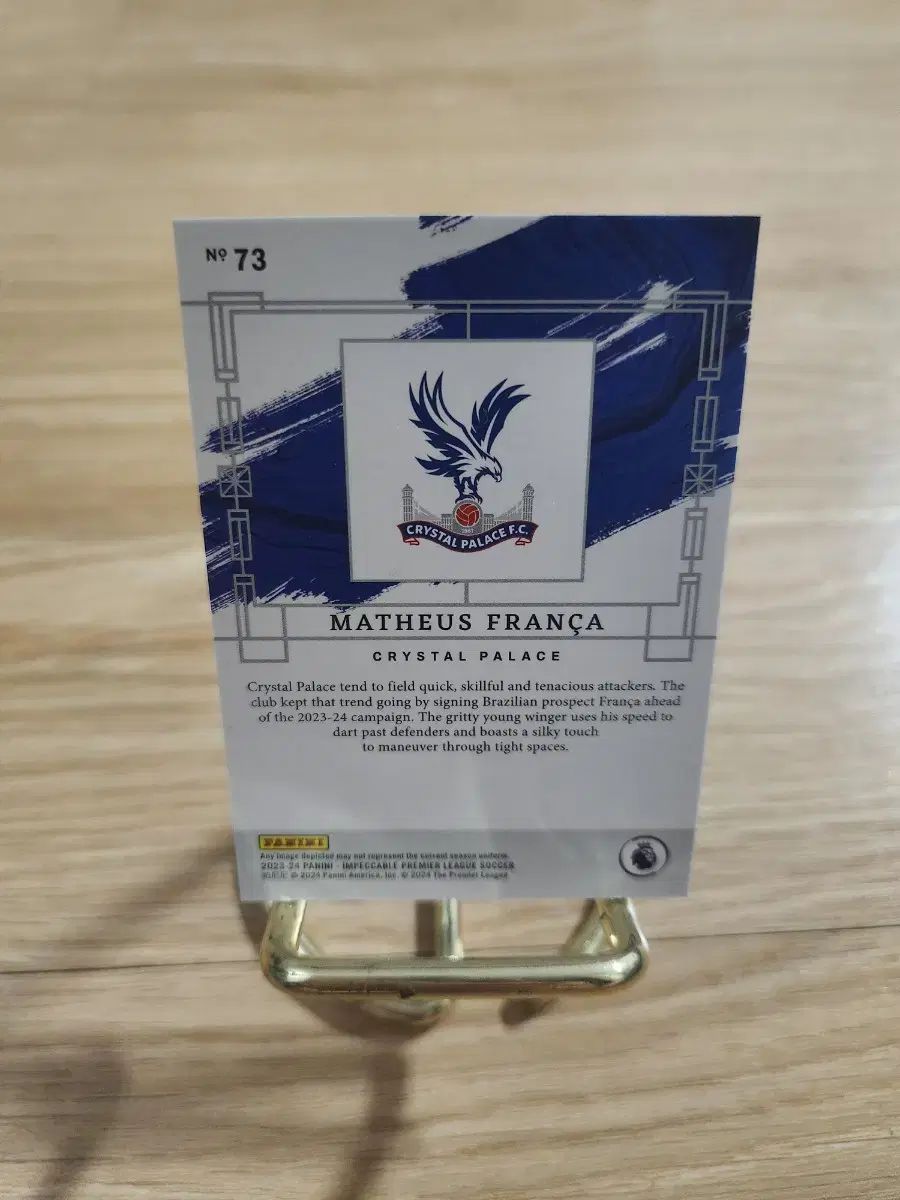 23 24 Panini パニーニ Impeccable 5 マスキングテープ Matheus França ルーキーサッカーカード