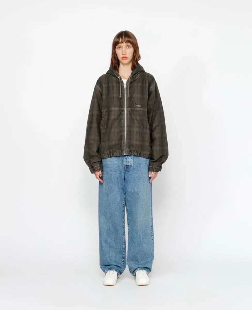 M STUSSY アンラインド プレイド ウォーク ジャケット オリーブ