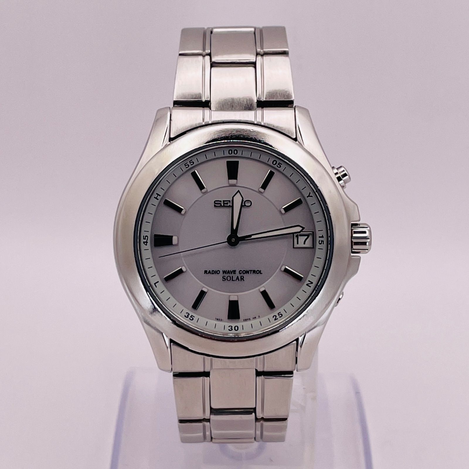 T717 正常稼働 SEIKO セイコー 電波ソーラー SPIRIT スピリット SBTM019 7B22-0AY0 人気 時計 メンズ ユニセックス