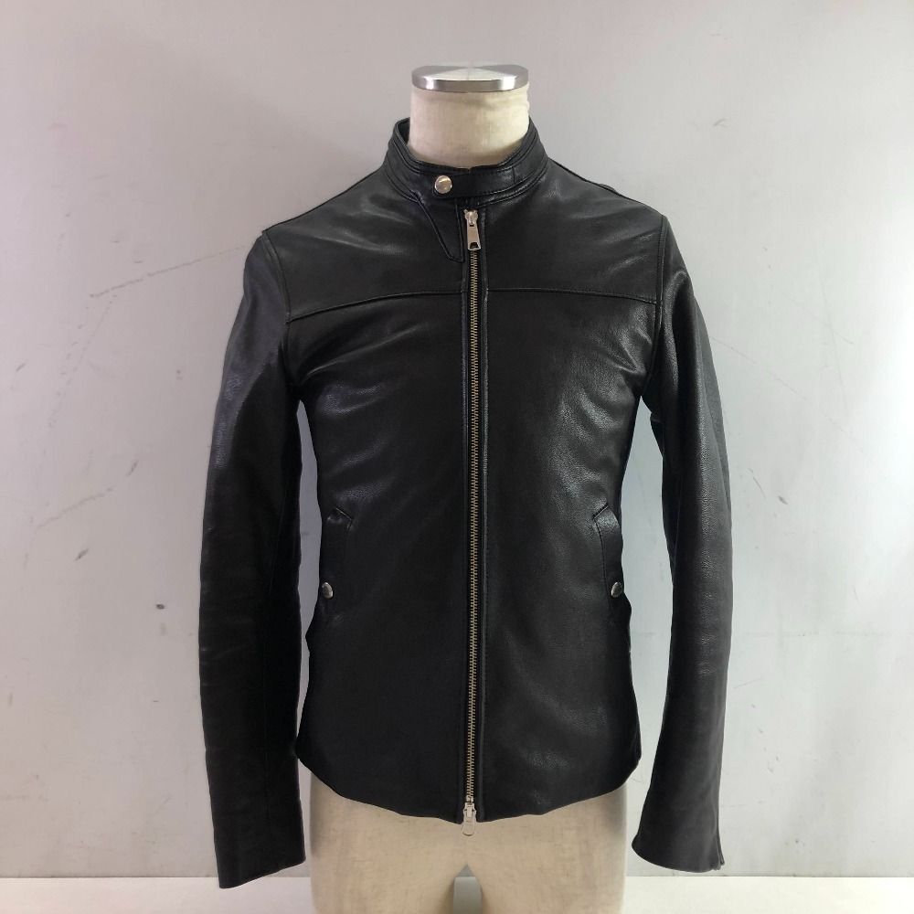 04w5294∞ BEAUTY-YOUTH UNITED ARROWS ビューティーアンドユースユナイテッドアローズ BY ゴート パデッド ライダース ジャケット 1225-199-6801 ブラック サイズS やぎ革 八王子店