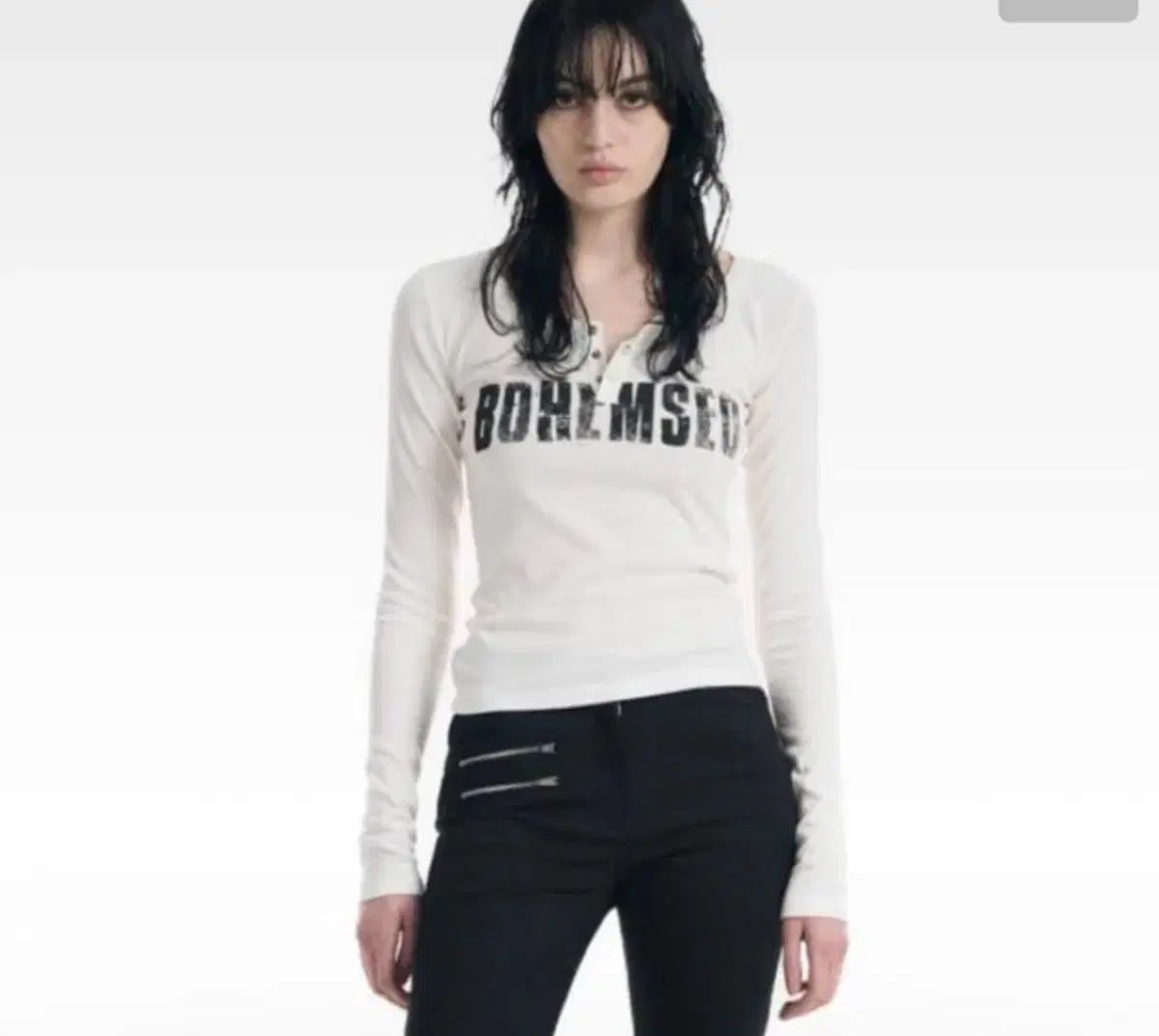 BOHEMSEO ボヘミアンソウル ヴィンテージ ロゴ スナップT