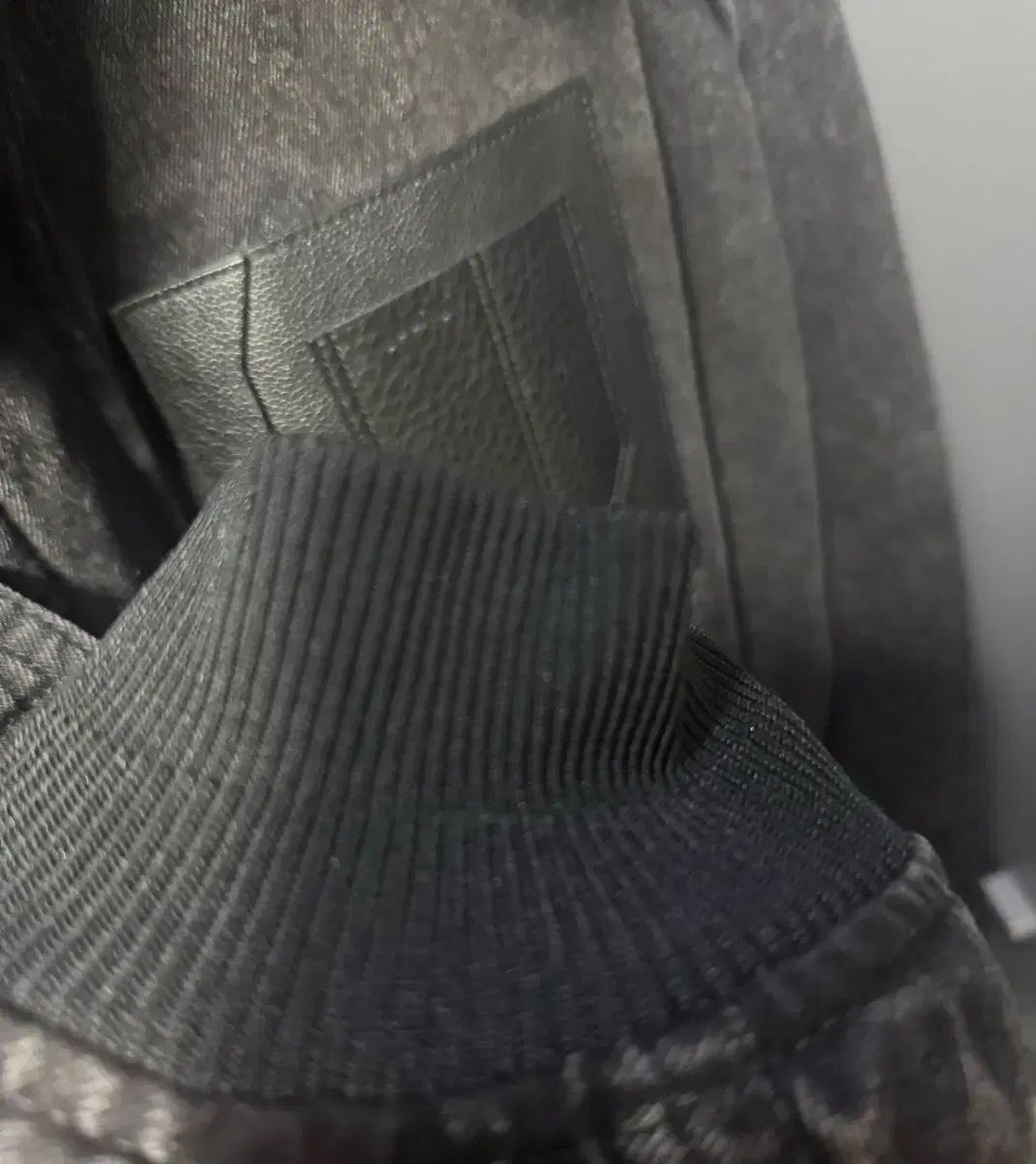 ジュンジェイ ブラックデニム WHO フード レイヤード デニムMA-1 48