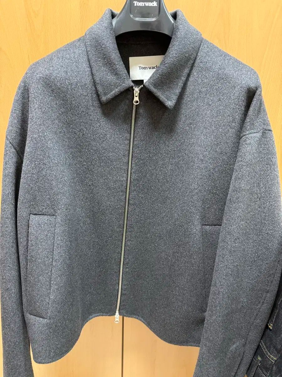 トニーウェック 23FW ハンドメイド カシミア ブルゾン チャコール XL