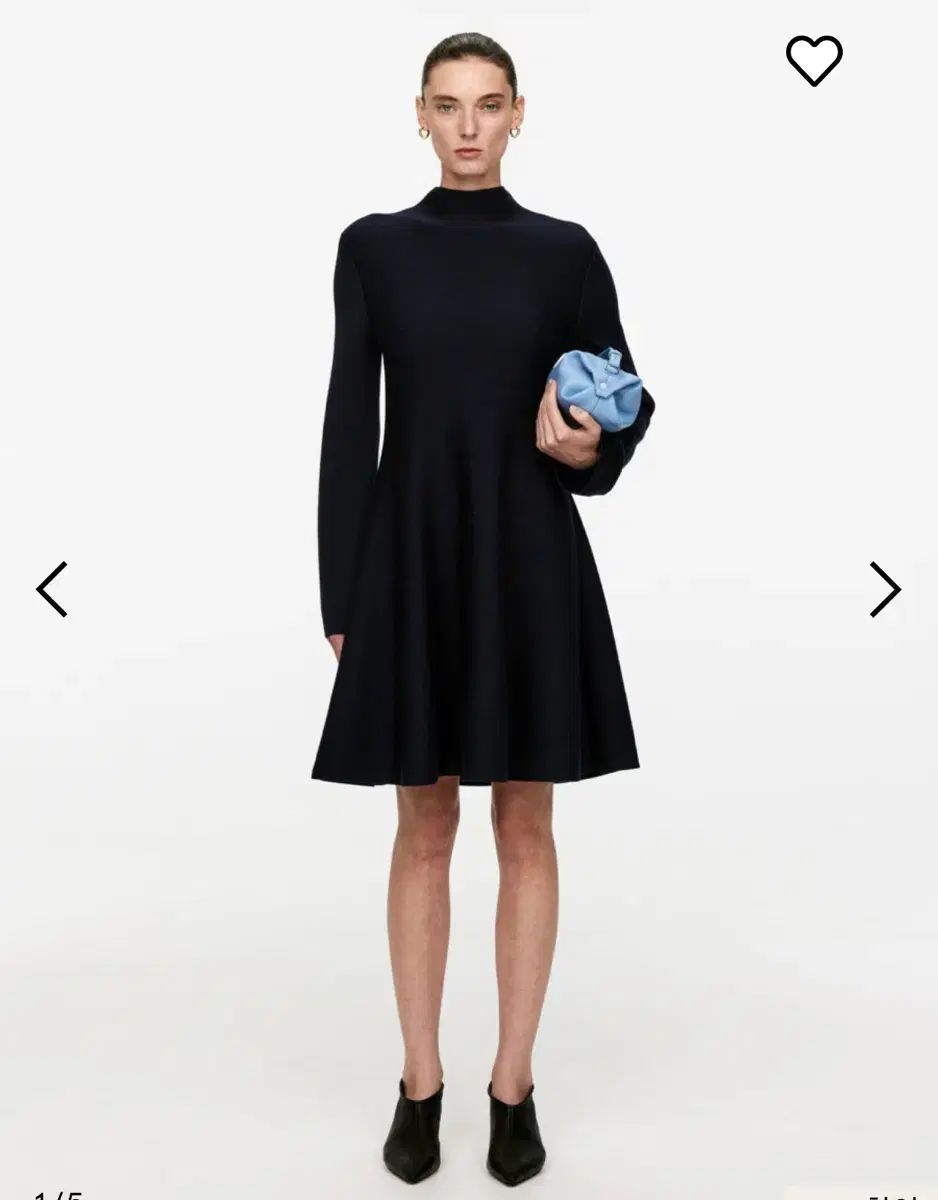 ARKET アーケット ダブルニーニットドレス S ネイビー