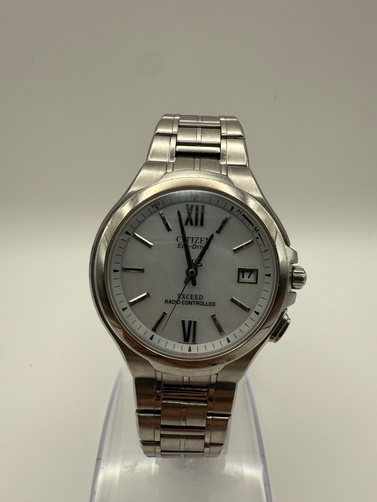 CITIZEN EXCEED エコドライブ 電波ソーラー H410-T003818 稼働品