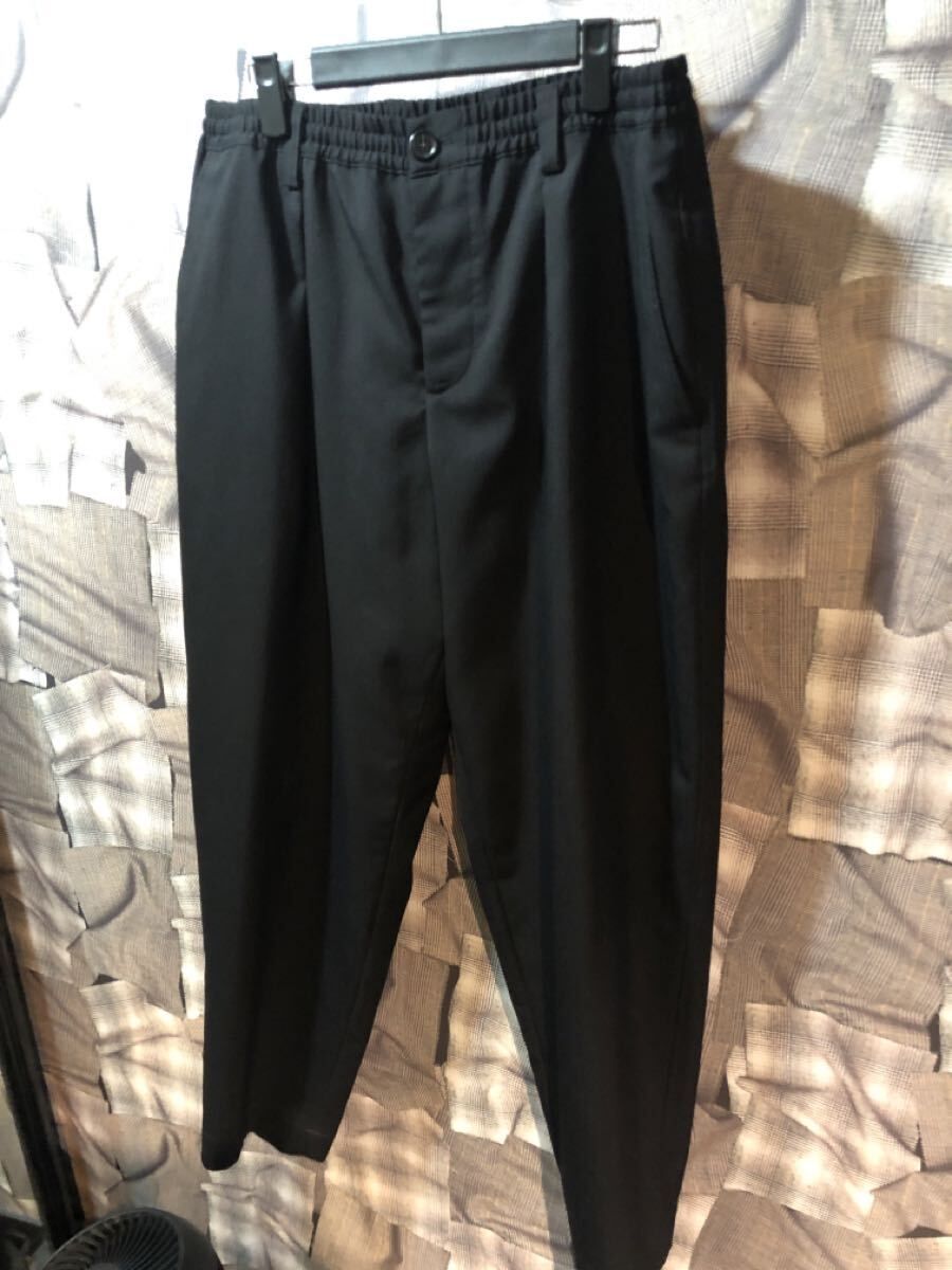 福岡 MARNI マルニ ウールトロピカルシャーリング 2023年 1Pテーパードパンツ ブラック サイズ50 PUMU0017U3 TW839 FK