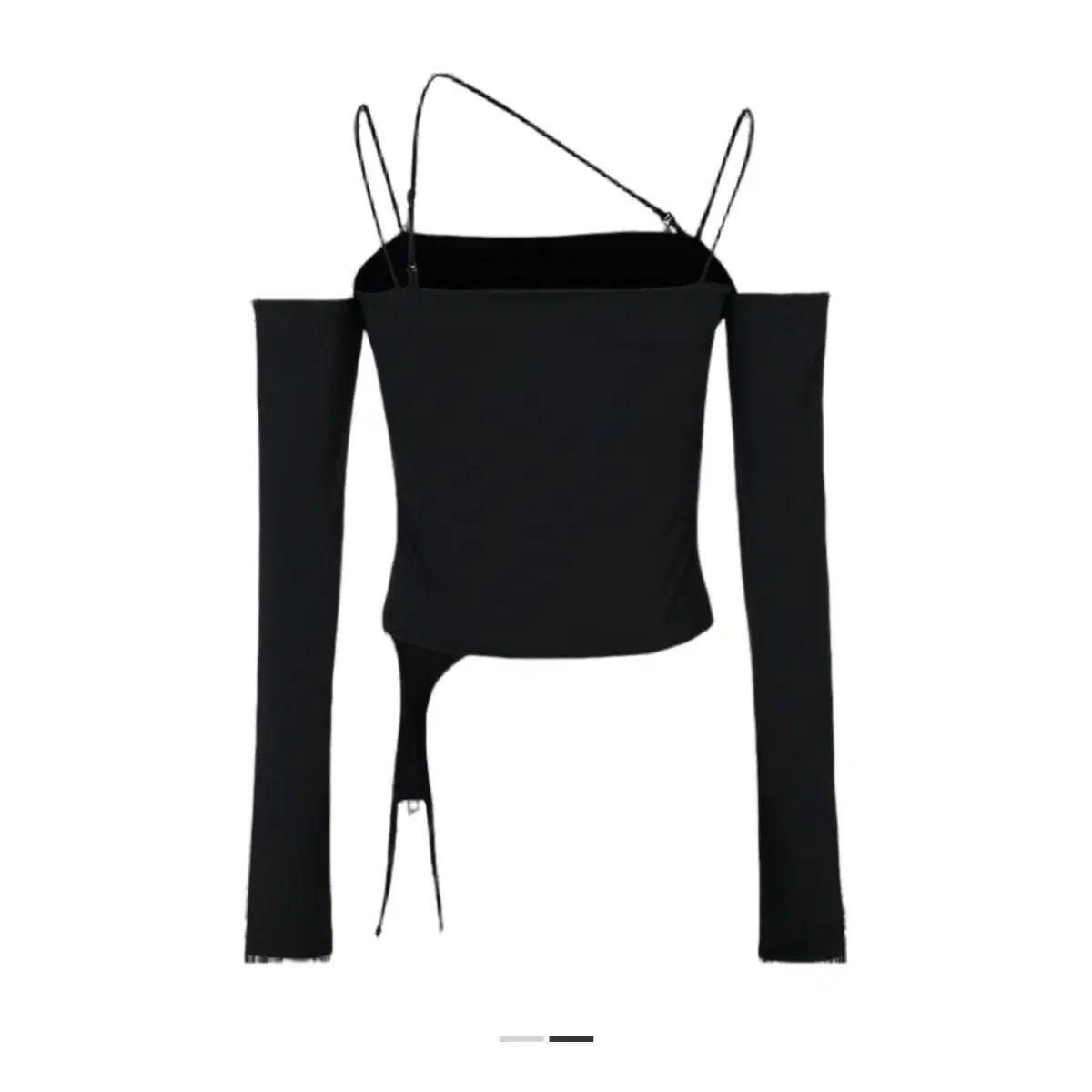 ボヘミアンソウル オフショルダー カフド Tシャツ ブラック