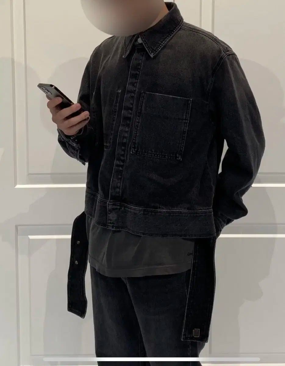 50 WOOYOUNGMI ウーヨンミ ベルト付き デニム ジャケット