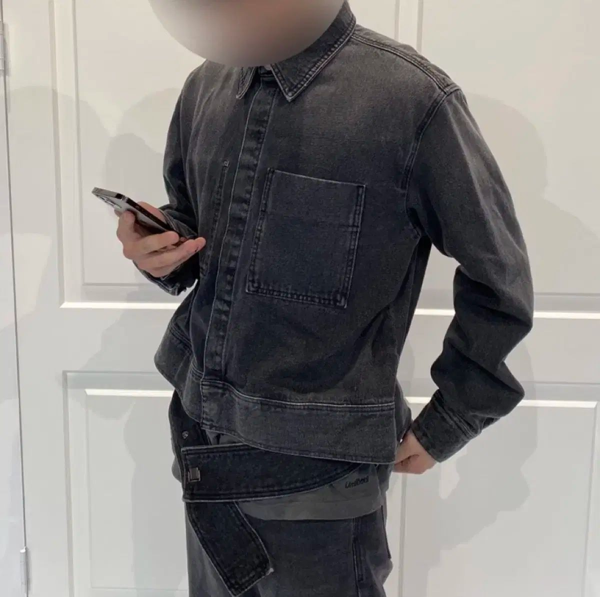 50 WOOYOUNGMI ウーヨンミ ベルト付き デニム ジャケット