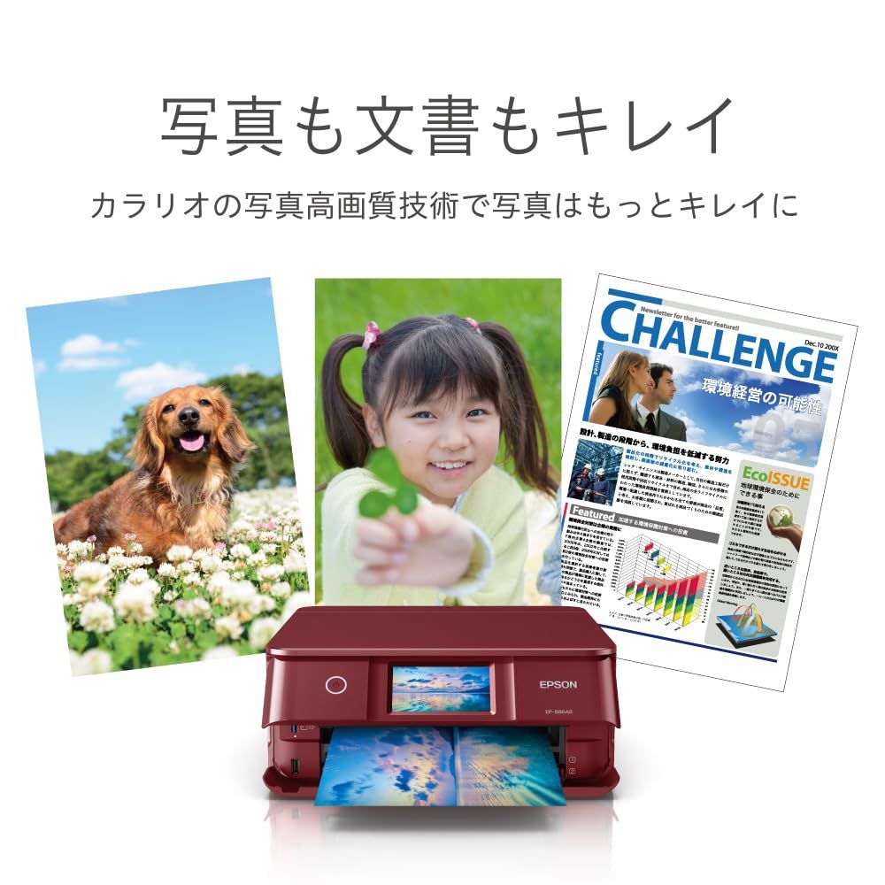 エプソン プリンター A4インクジェット複合機 カラリオ EP-886AR レッド 赤