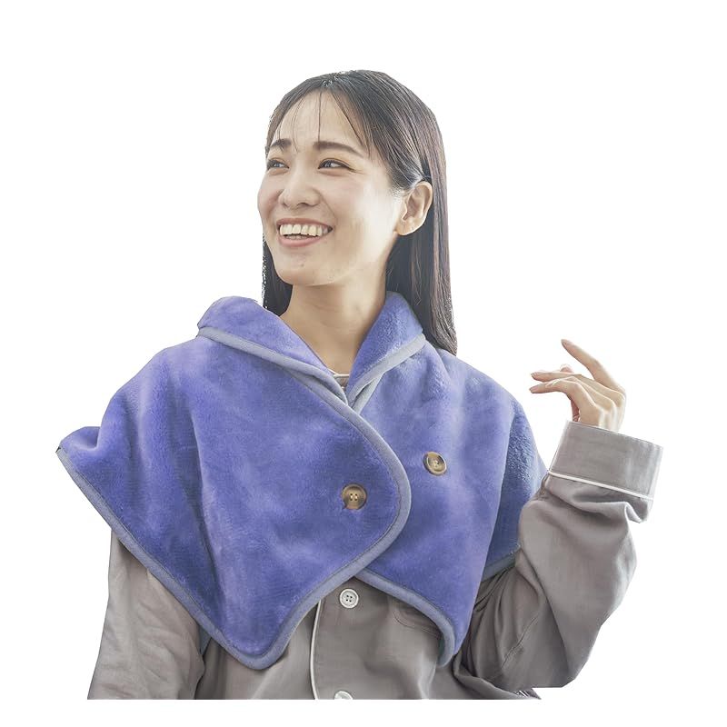 my makura 吸湿発熱 マグマパワー 肩当て 眠りの専門店マイまくら 鹿児島県桜島の火山灰を練りこんだ糸を使用 最大8.6℃の温度差 男女兼用 あったか 冷え 防寒 はんてん ちゃんちゃんこ ポンチョ ゆったりサイズ 冬 ギフト ネ