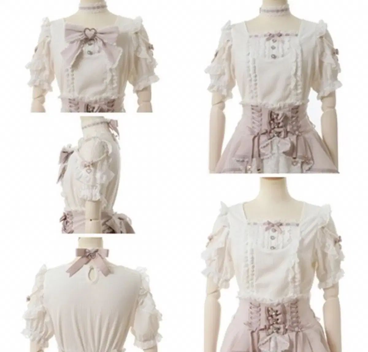 リズリサ クロス レース リボン カット トップス ニット ブラウス 量産型 地雷系 日本ブランド