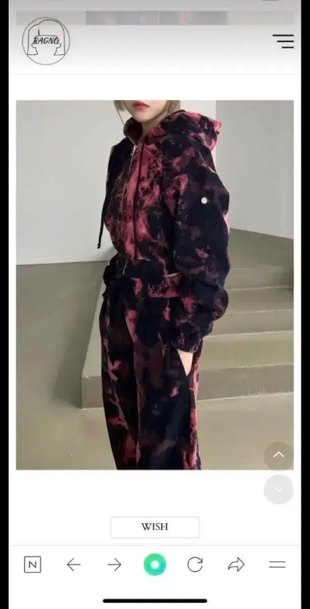 CHERRY QUIRI RAGNO コーデュロイ パンツ タイダイ ピンク