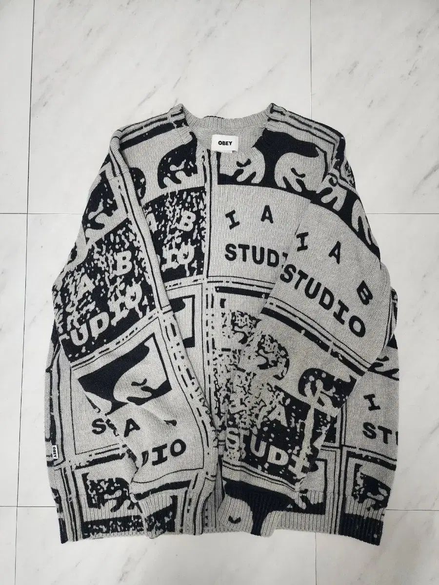 L IAB Studio アイエプスタジオ x OBEY オベイ ニット