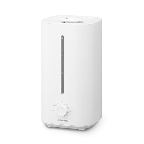 アイリスオーヤマ 加湿器 超音波式 加湿量 280 ml タンク容量 4 L 畳 14時間連続加湿 上から給水 小型 卓上 デスク用 AZHM UU 28 B W ホワイト