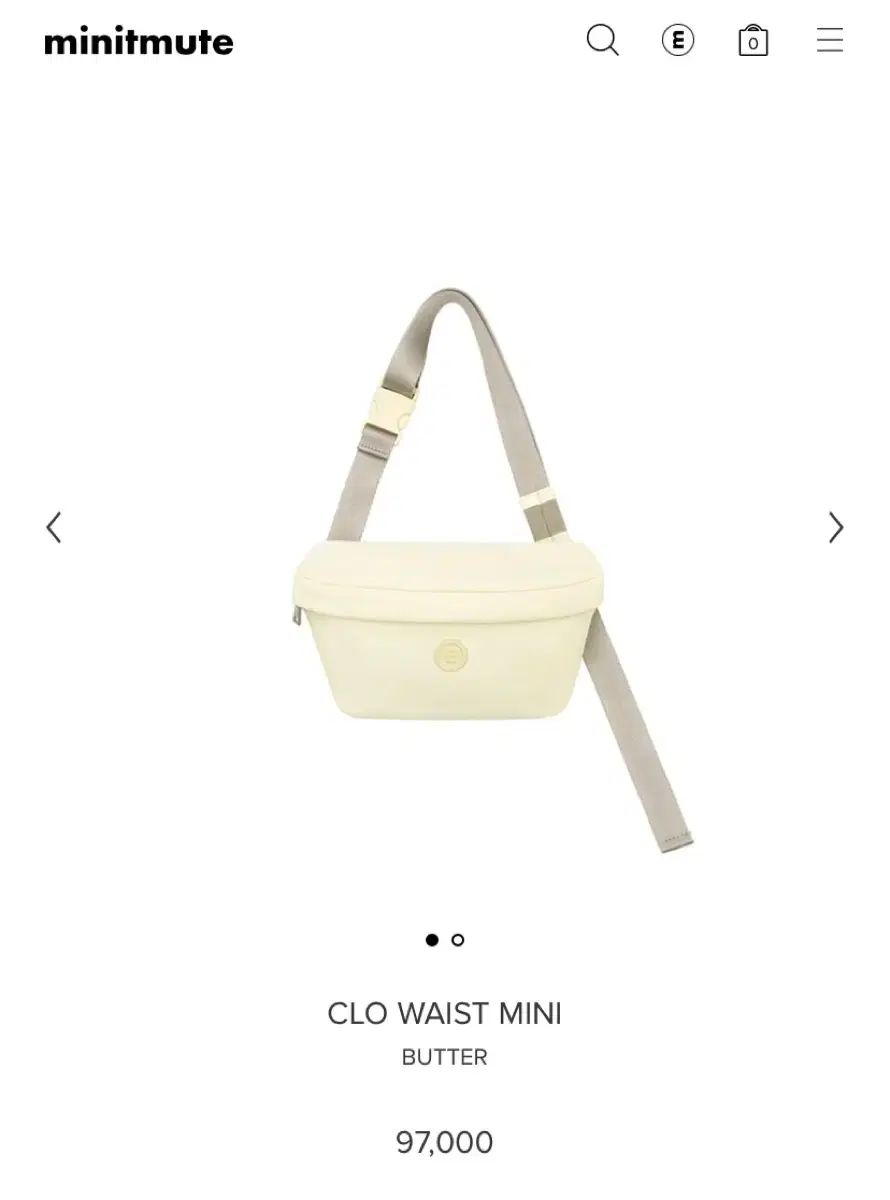 MINITMUTE クロウェスト ミニバッグ バター色