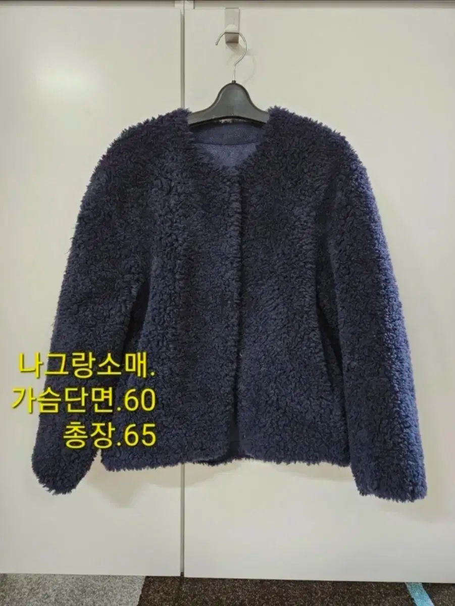 パク チュンムデザイナー 天然ウール ジャケット 66 77まで ネイビー