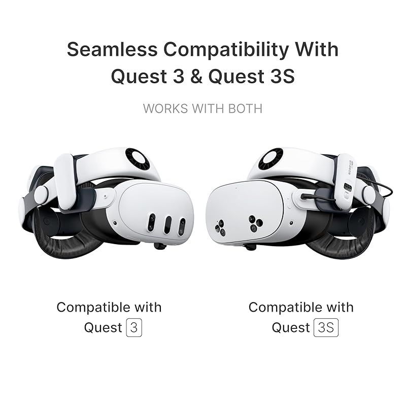 BOBOVR S 3 Proバッテリーストラップ ヘッドエアコン 35 Wh ホットスワップ なバッテリーパック Meta Quest と互換性あり 1