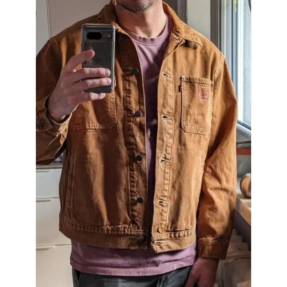 M リーバイス サンライズ トラッカー デニムジャケット