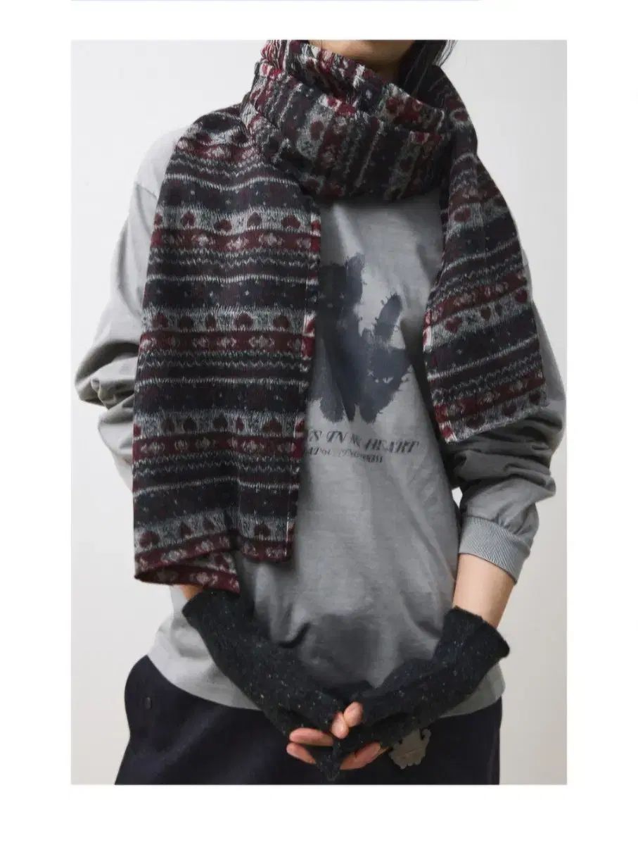 Hatchingroom ハート ウール マフラー