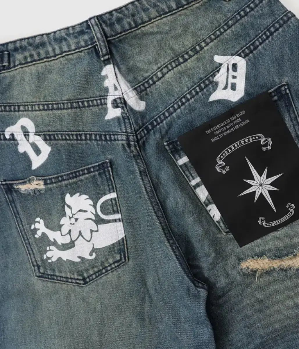 0309 ポールアウト コンベックス デニム パンツ - インディゴブルー