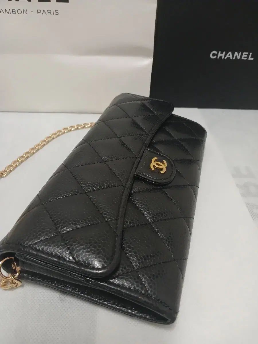 シャネル キャビア ラブ 長財布 検数完了