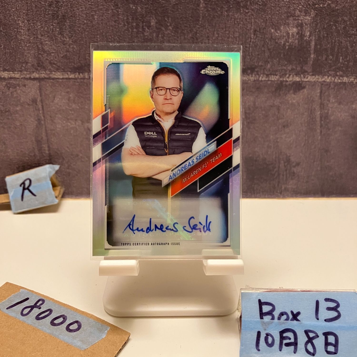 2021 Topps Chrome Andreas Seidl 54 90 直筆サインカード McLaren F1 Team Refractor カード