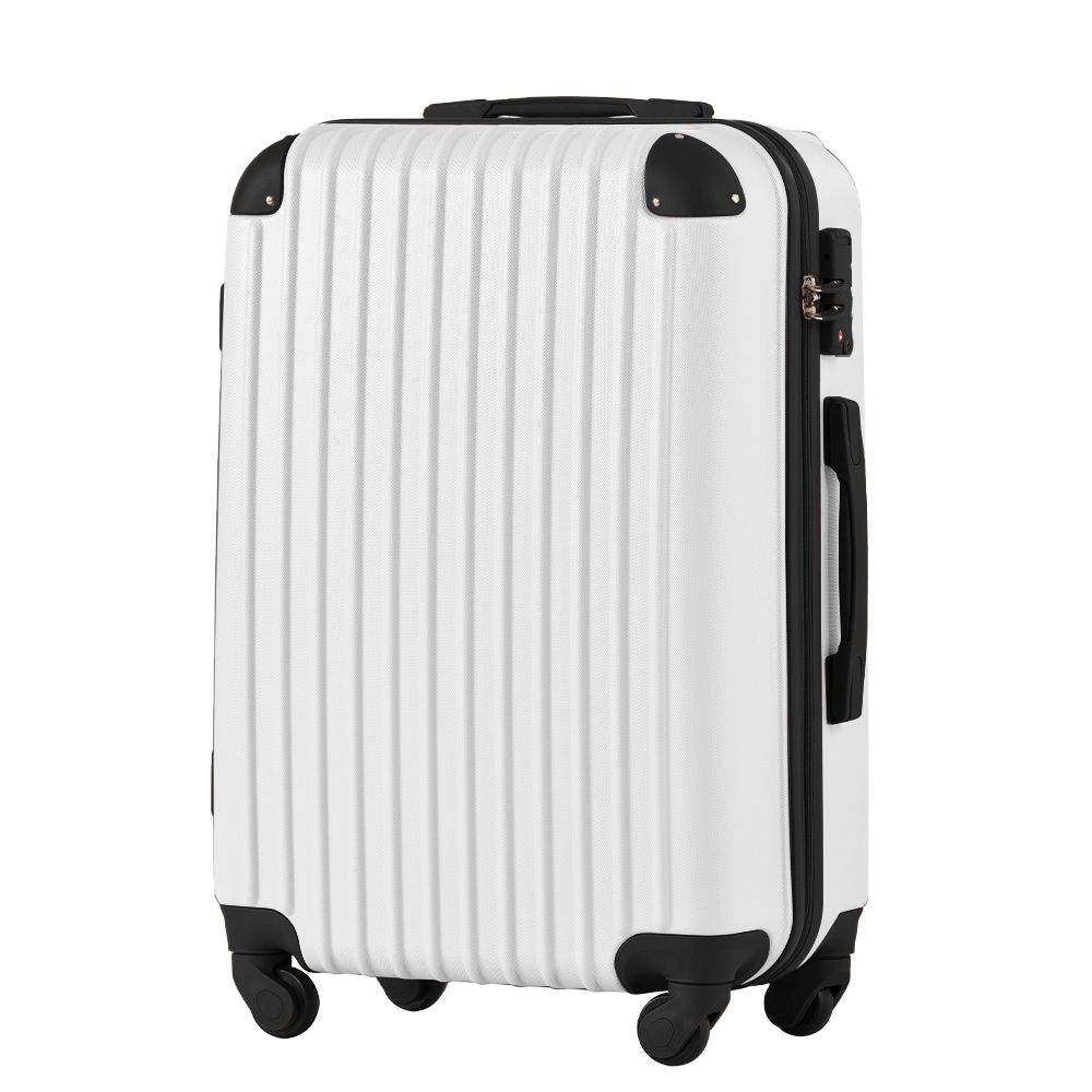 Lサイズ スーツケース キャリーバッグ キャリーケース 7日 14日 大型 TSAロック ホワイト ブラック