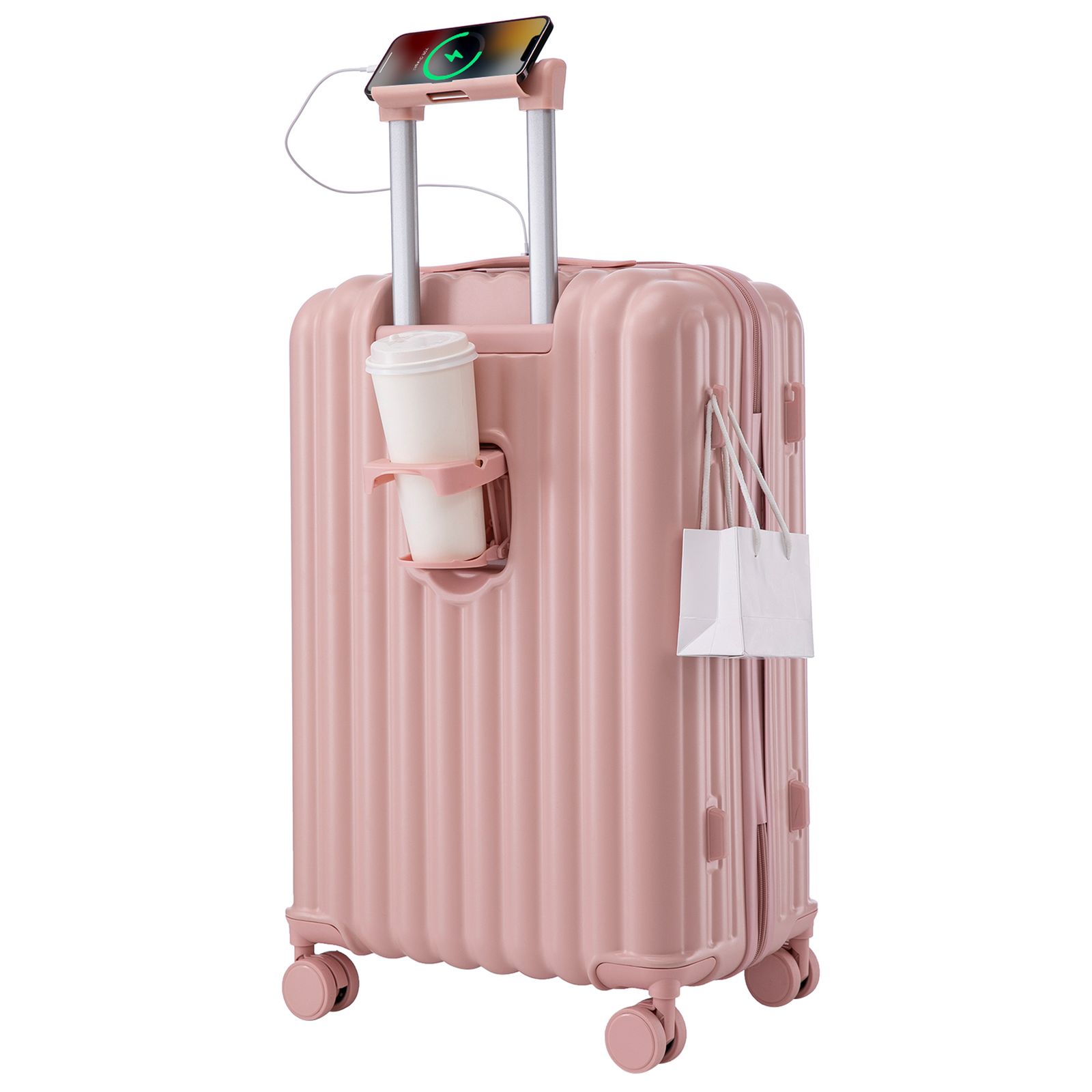 スーツケース キャリーバッグ キャリーケース Mサイズ 小型 超軽量 ファスナー式 TSAロック搭載 フック機能付き 360度回転 旅行 おしゃれ