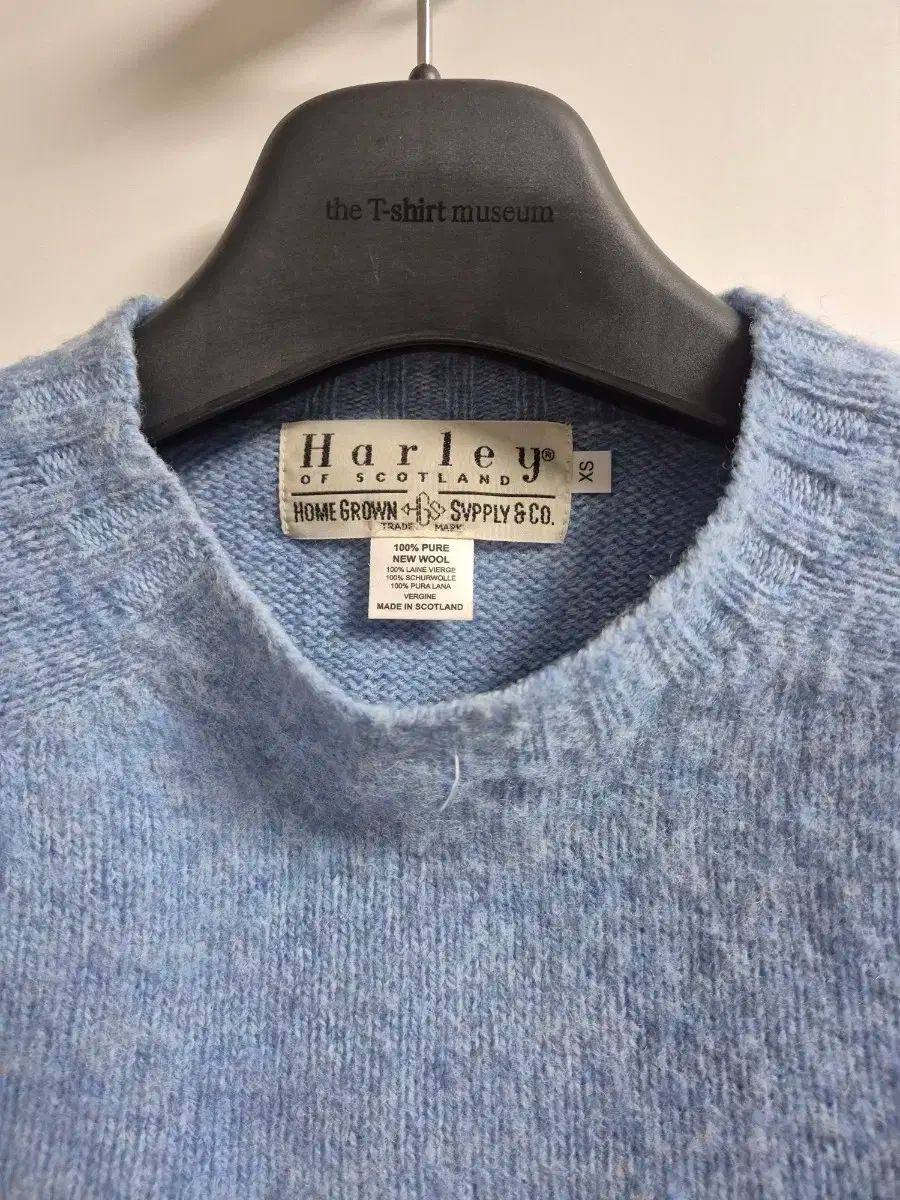 ハリーオブスコットランド ライトブルー ニット