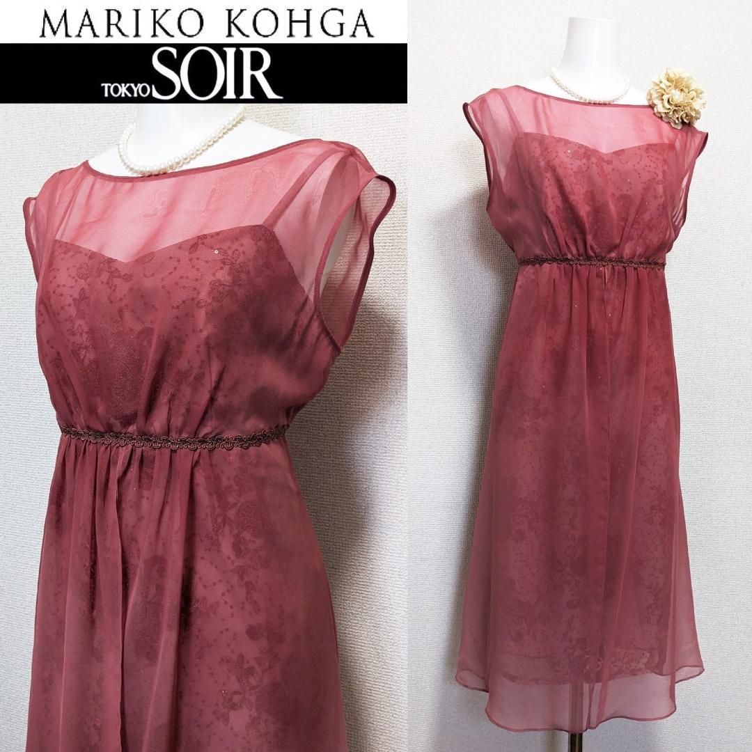 当日発送 マリココウガ 東京ソワール ワンピースドレス ピンク