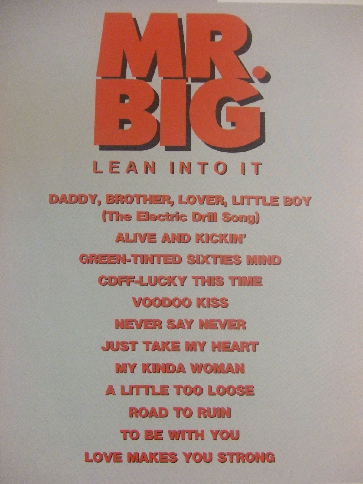 BS MR.BIG リーンイントゥイット バンド スコア