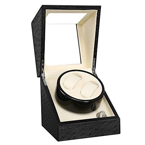 ワインディングマシーン 2本巻き ウォッチワインダー 自動巻きワインディングマシーン マブチモーター 設計 腕時計自動巻き上げ機 男女の腕時計は全部使えます アップグレード 炭素繊維 PU-141-DW 47ee9993