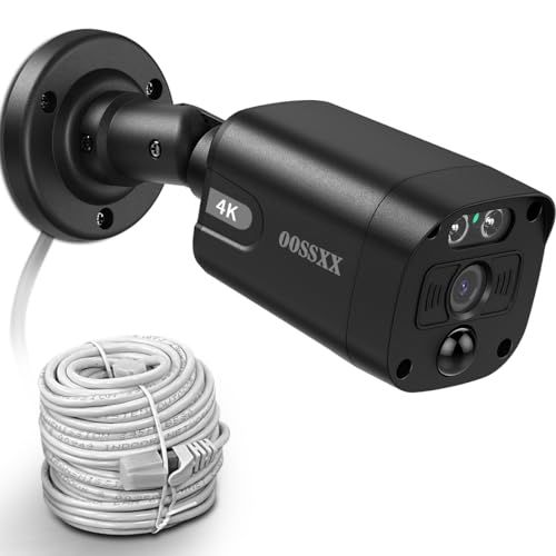 800万画素 双方向通話 130°超広角 OOSSXX 有線 poe 防犯カメラセットランキング 屋内 屋外 poe給電 監視カメラ 録画機セット 黒 OSX-POEB-8001 増設用 f07b9872
