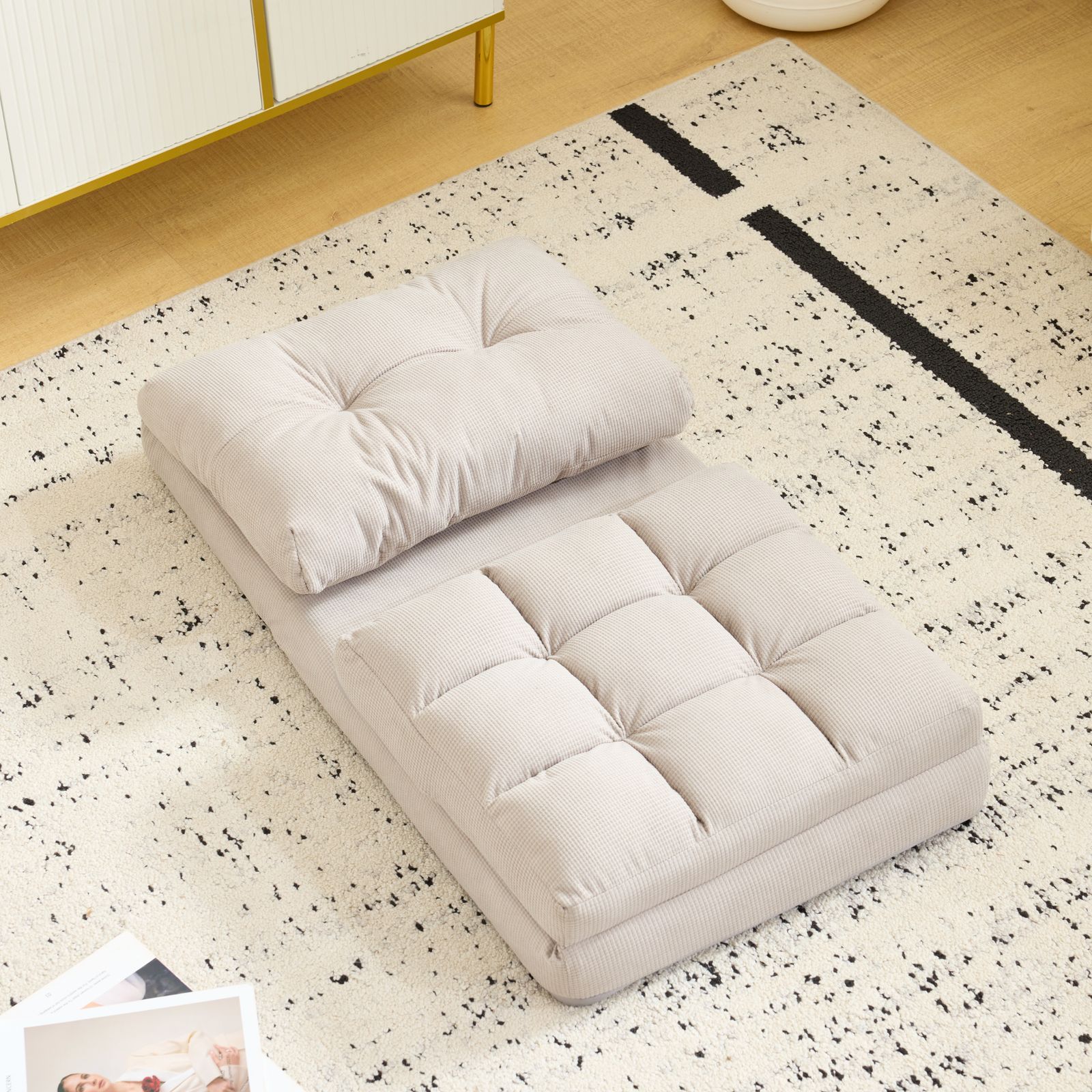 座椅子 ソファー ソファーベッド 15段調整可能 2WAY 1人掛け シンプル