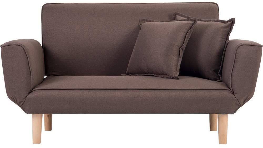 ソファ 幅125 cm ソファー クッション付 軽量 コンパクト 2人掛け 一人暮らし ソファベッド 調節 な肘掛け 取り外し な脚