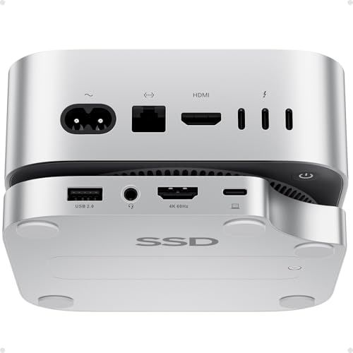 9 in 1 USB C ハブ Mac Mini M 4 Pro 2025用 ドッキングステーション up to TB 容量拡張 2 SSDスロット付 x HDMI K 60 Hz 3 A 0 p