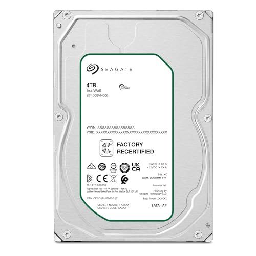 Seagate シーゲイト 4TB ST4000VN006 IronWolf 3.5インチ NAS 内蔵 ハードディスク HDD 24時間稼働 PC 正規代理店品 180日保証 整備済み品 p
