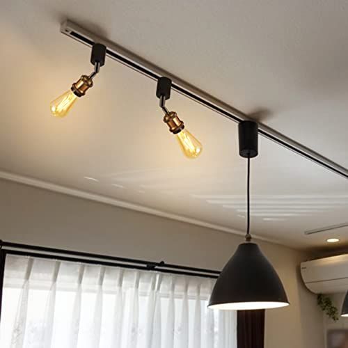 LVWIT ダクトレールライト E26口金 LED電球付き エジソン電球 60W形相当 電球色 ライティングレール 天井照明 角度調節 省エネ レトロ 3個セット e19924b0 WWW_OPDRERGINERDOGAN_COM