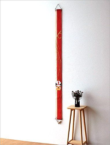 タペストリー おしゃれ 和風 和モダン 麻 縦長 細タペストリー 代々長寿 wlj3677 17585f69