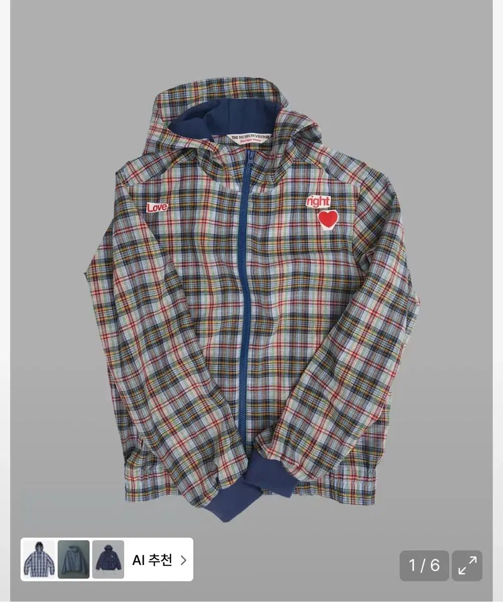 themuseumvisitor LOVE CHECK JACKET チェック THE MUSEUM VISITOR ザミュージアムビジター LOVE ラブ CHECK チェック