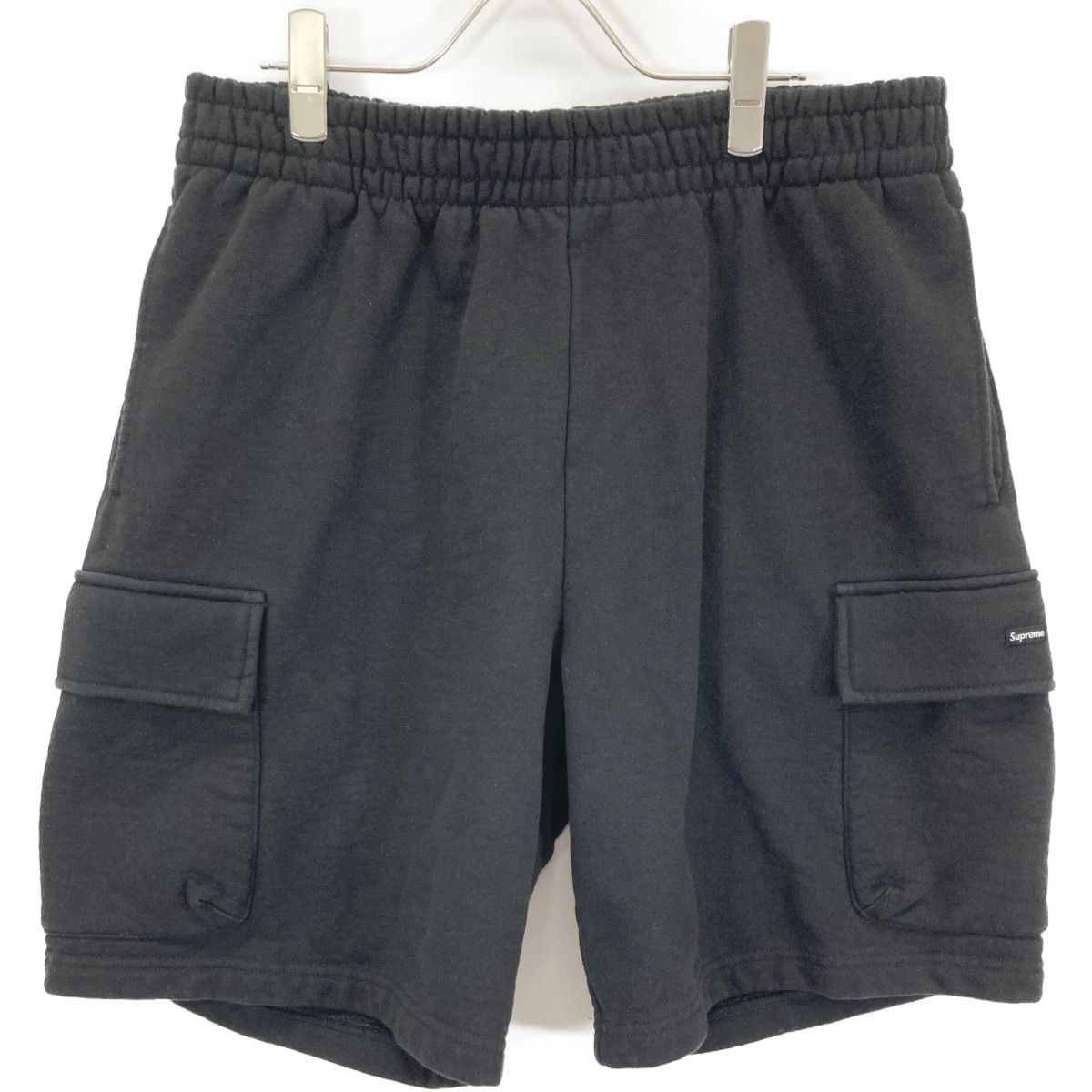 Supreme シュプリーム ブラック スモールボックスロゴ カーゴ スウェット ショーツ M