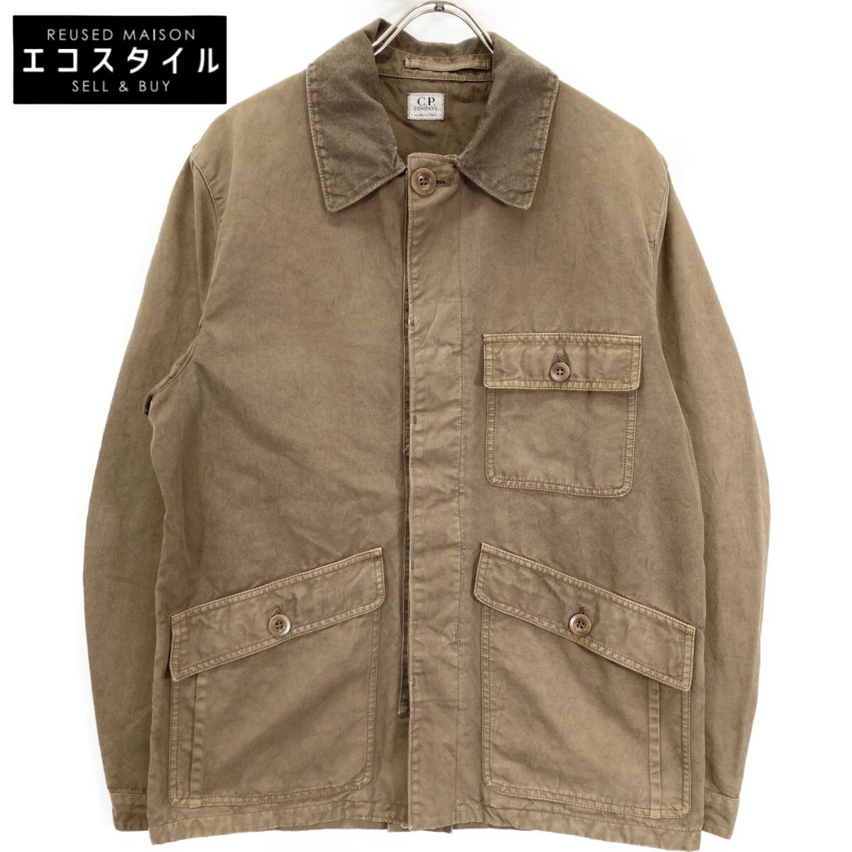 C P COMPANY シーピーカンパニー ﾌﾞﾗｳﾝ 3つﾎﾟｹ ｺｯﾄﾝｶﾊﾞｰｵｰﾙ 46