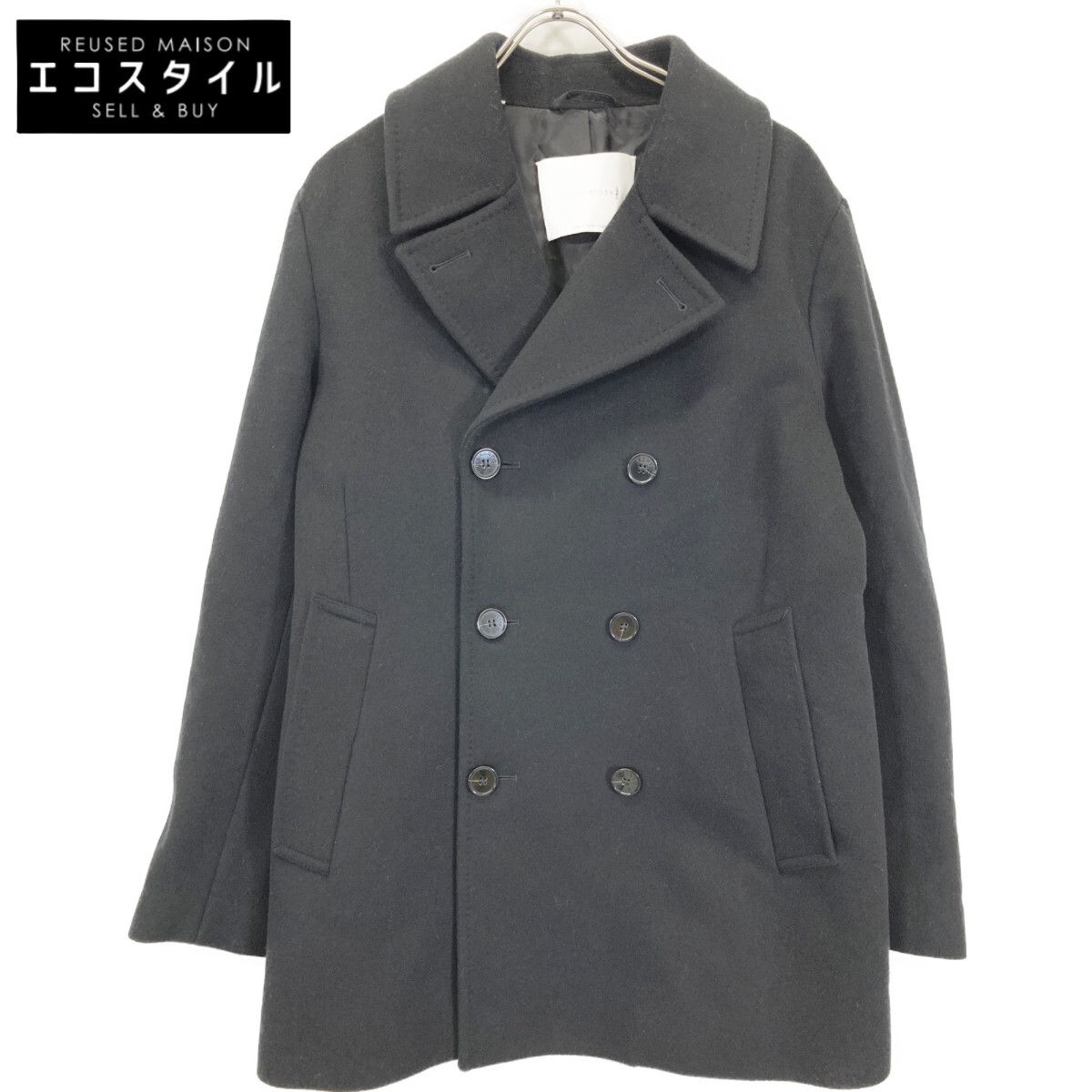 MACKINTOSH マッキントッシュ GM-1075F DALTON ﾀﾞﾙﾄﾝ ﾌﾞﾗｯｸ ｳｰﾙ×ｶｼﾐﾔ ﾀﾞﾌﾞﾙﾌﾞﾚｽﾄ ｼｮｰﾄﾋﾟｰｺｰﾄ 36