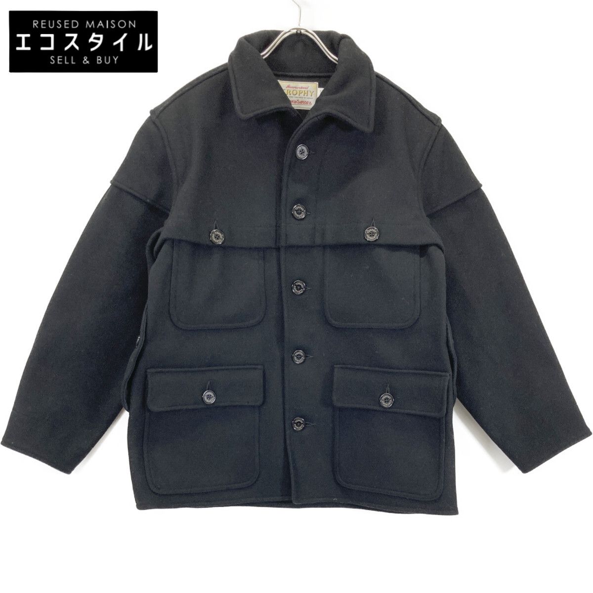 TROPHY CLOTHING トロフィークロージング ﾌﾞﾗｯｸ ｳｰﾙ CRUISER ｸﾙｰｻﾞｰｼﾞｬｹｯﾄ 42